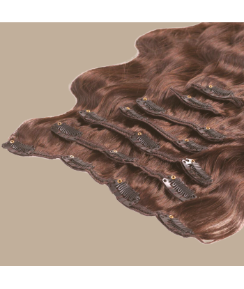 Chocolate Wavy Clip Extensions de pas cher