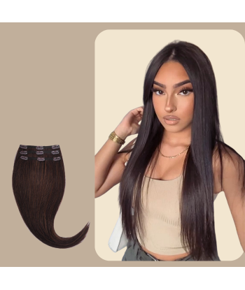 Stijve Clip Extensions Donker Bruin livraison et retour toujours gratuits