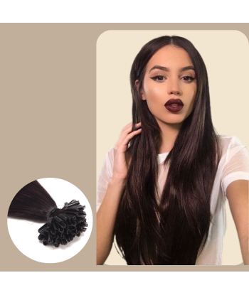 100 RAIDE Dark Brown Keratin Extensions Voir les baskets