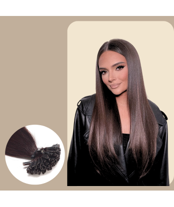 100 Raide Brown Keratin -tillägg acheter