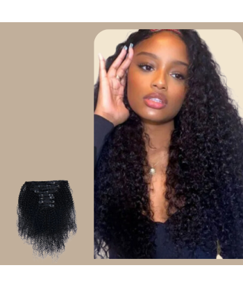 Afro Curly Black 120g Clip-In Extensions Kit de l' environnement