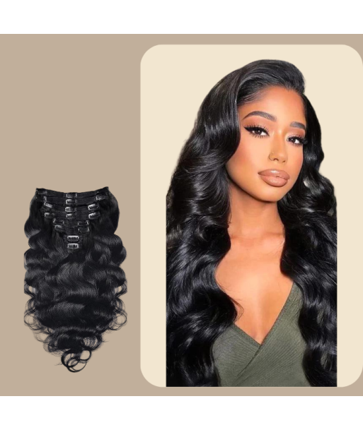 Body Wave Black 120g Clip-In Extensions Kit Economisez 