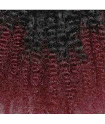 Afro Curly Ombre Mörkbrun Clip-In Extensions Kit 99J 120 gr Jusqu'à 80% De Réduction