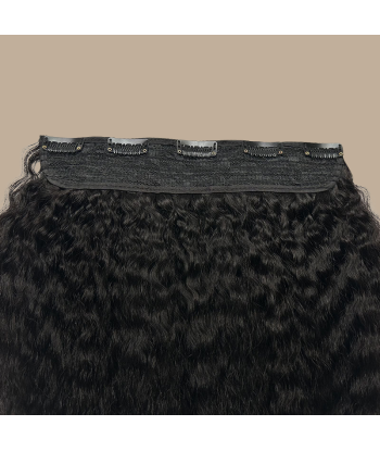 Kinky Straight Clip Extension Svart Mono Maxi Volym Band 50-70% off 