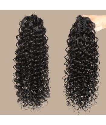 Hästsvans Mörkbrun Naturklipp Remy Hår Deep Wave votre