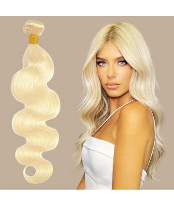 Tissage Vierge Human Hair Body Wave 7A Blond Platine 613 100 Gr est présent 