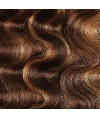 Tissage Vierge Human Hair Body Wave 7A Chatain Méché Blond P4/27 100 Gr à prix réduit toute l'année