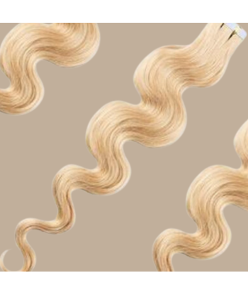 Extensions Adhésives Ondulées Blond Platine en ligne des produits 