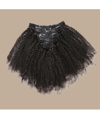 Kit Extensions à Clips Afro Curly Brun 120 gr plus qu'un jeu 