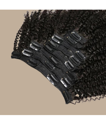 Kit Extensions à Clips Afro Curly Brun 120 gr plus qu'un jeu 