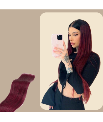 Extension à Clips Straight Ombre Brun Foncé 99J Mono Bande Maxi Volume meilleur choix