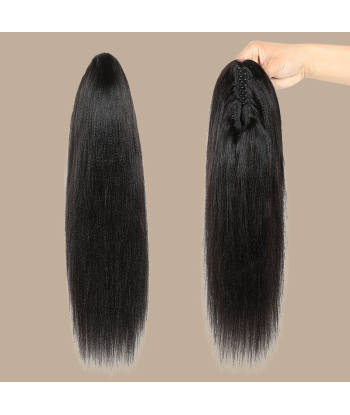 Queue de cheval Ponytail  Noir à Pince Naturel Remy Hair Yaki Straight Livraison rapide