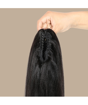 Queue de cheval Ponytail  Noir à Pince Naturel Remy Hair Yaki Straight Livraison rapide