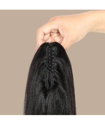 Queue de cheval Ponytail  Noir à Pince Naturel Remy Hair Yaki Straight Livraison rapide