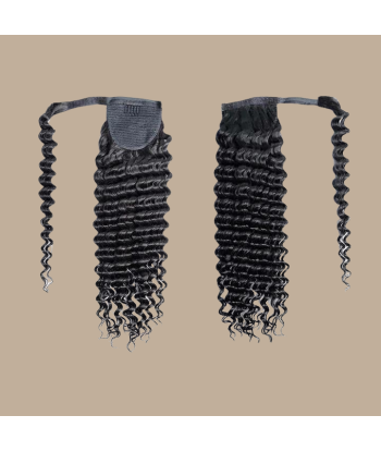 Queue de cheval Ponytail  Noir Ruban Magique Remy Hair Deep Wave 2 - 3 jours ouvrés.