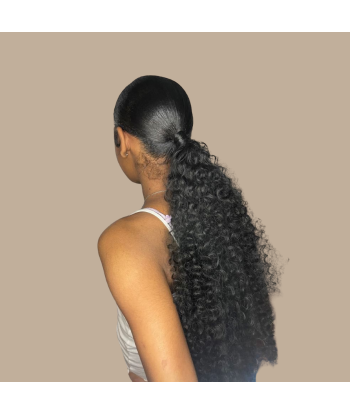 Queue de cheval Ponytail  Noir A Cordon Remy Hair  Afro Curly hantent personnes