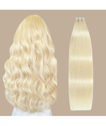 Extensions Adhésives / tapes raides Premium Russian Hair 613 Par le système avancé 