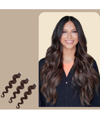 Extensiones adhesivas onduladas Marrón Vous souhaitez 