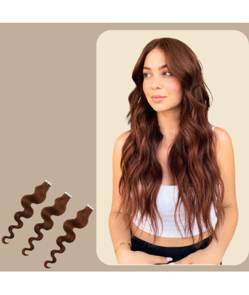 Extensiones adhesivas onduladas de chocolate store