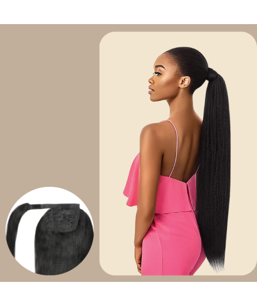 Ponytail Cinta Mágica Marrón Oscuro Pelo Remy Yaki Liso du meilleur 