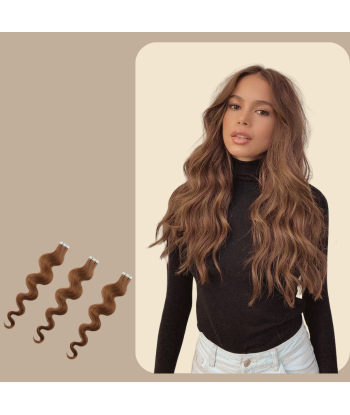 Extensões adesivas Wavy Hazelnut destockage